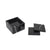 Set de portavasos cuadrados de mármol negro con caja