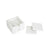 Set de portavasos cuadrados de mármol blanco con caja