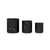 Cajas cilíndricas de mármol negro (kit de tres tamaños)