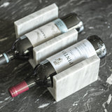 Portabotellas de mármol blanco