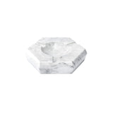 Cenicero hexagonal de mármol blanco para puros