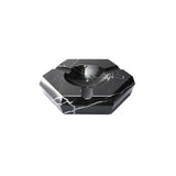 Cenicero hexagonal de mármol negro para puros