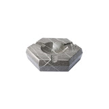 Cenicero hexagonal de mármol café para puros