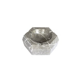 Cenicero hexagonal de mármol café para cigarros